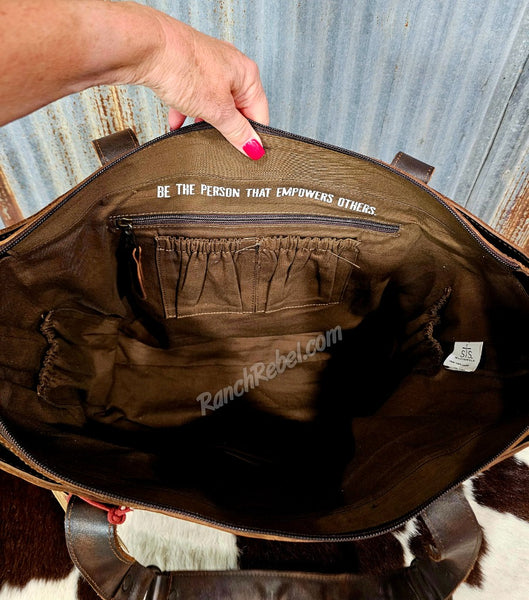 STS Ranch Bandera Chocolate Carry All Tote #6904