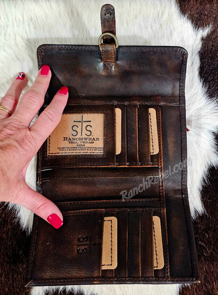 STS Ranch Bandera Chocolate Tillie Wallet #6905