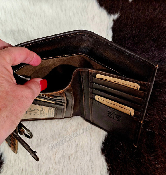STS Ranch Bandera Chocolate Tillie Wallet #6905