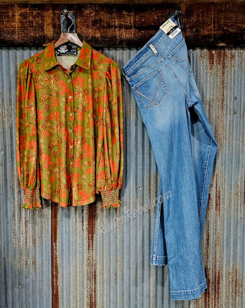 Retro Mesh Cowboy Shirt #6901