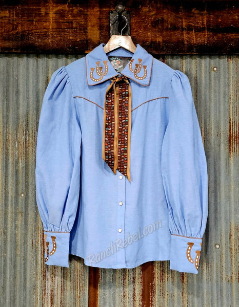 Chambray Horseshoe Pearl Snap #6891