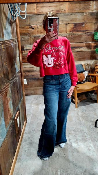 Nebraska Vault Vibe Cropped Sweatshirt #6888