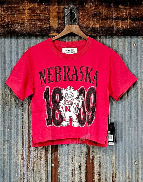 Nebraska Established Club Heavyweight Crop Tee #6919