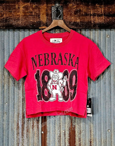 Nebraska Established Club Heavyweight Crop Tee #6919
