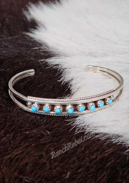 Snake Eye Turquoise Cuff #6223