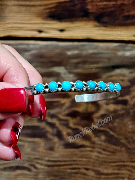 Eight Stone Turquoise Cuff #6221