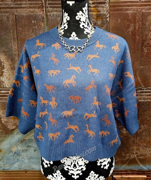 Colt 45 Sweater in Indigo #6925