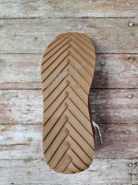 Joelle Corduroy Sneaker in Rust #6928