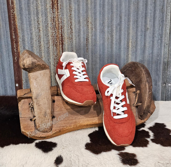 Joelle Corduroy Sneaker in Rust #6928