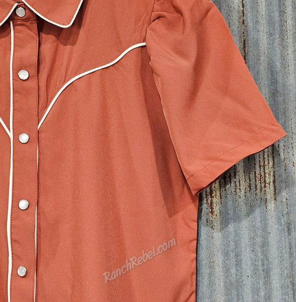 Spice Satin Pearl Snap Shirt #6933