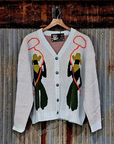 Roping Cowboy Cardi in Baby Blue #6944