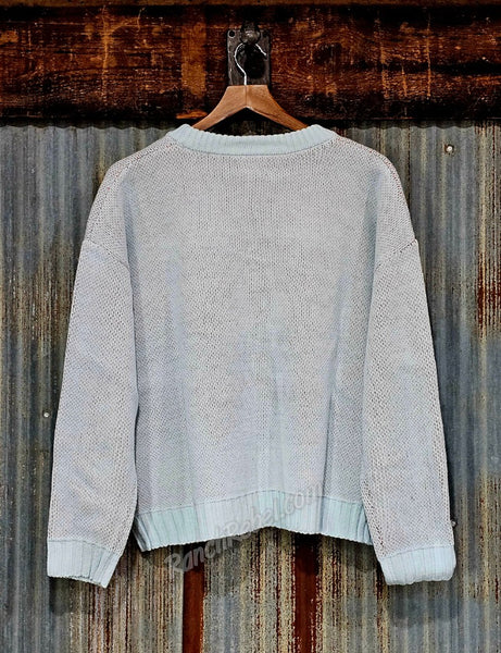 Roping Cowboy Cardi in Baby Blue #6944