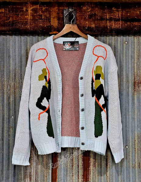 Roping Cowboy Cardi in Baby Blue #6944