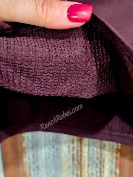 Ariat Gridwork 2.0 1/4 Zip Baselayer in Chocolate Plum #6952