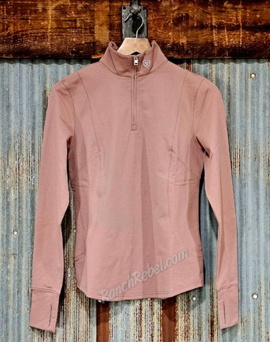 Ariat Gridwork 2.0 1/4 Zip Baselayer in Twilight Mauve #6953