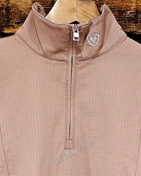 Ariat Gridwork 2.0 1/4 Zip Baselayer in Twilight Mauve #6953