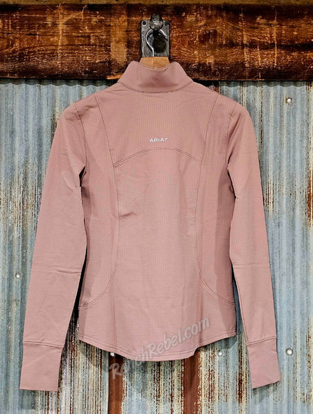 Ariat Gridwork 2.0 1/4 Zip Baselayer in Twilight Mauve #6953