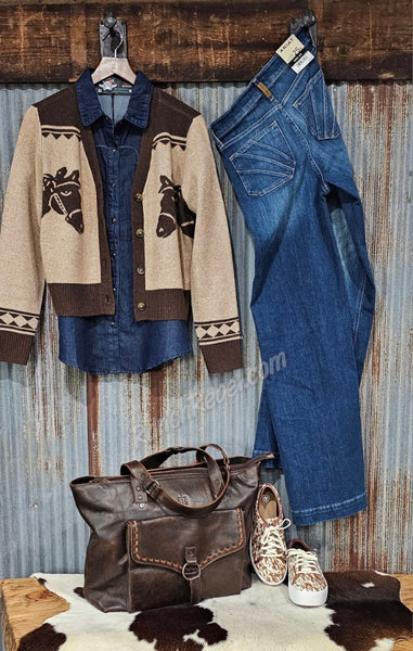 Ranch Girl Dark Denim Pearl Snap #6932