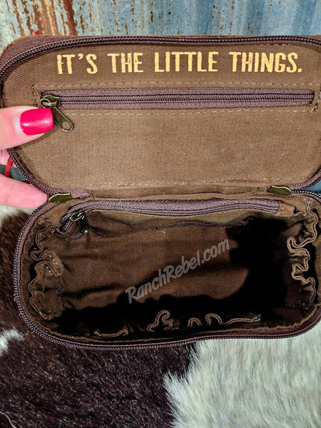 STS Ranch Cowhide Petite Train Case Crossbody #6948