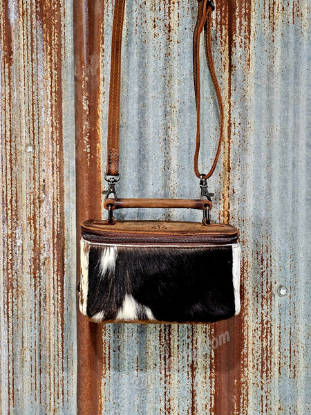 STS Ranch Cowhide Petite Train Case Crossbody #6948