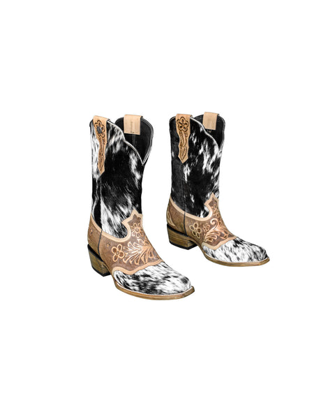 Magnolia Hand Tooled Cowhide Boots #5422