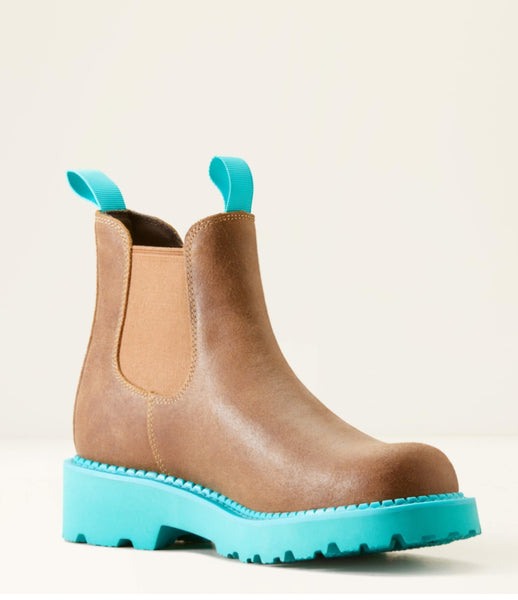 Ariat Fatbaby Twin Gore Boot in Wicker/Turquoise #5549