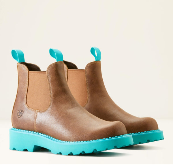 Ariat Fatbaby Twin Gore Boot in Wicker/Turquoise #5549