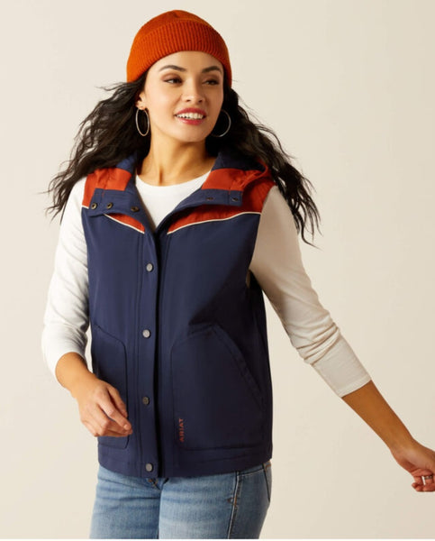 Ariat Pioneer Vest in Navy/Picante #5684