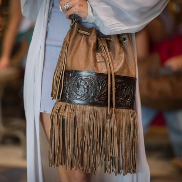 STS Boho Cowgirl Bucket Bag #6048