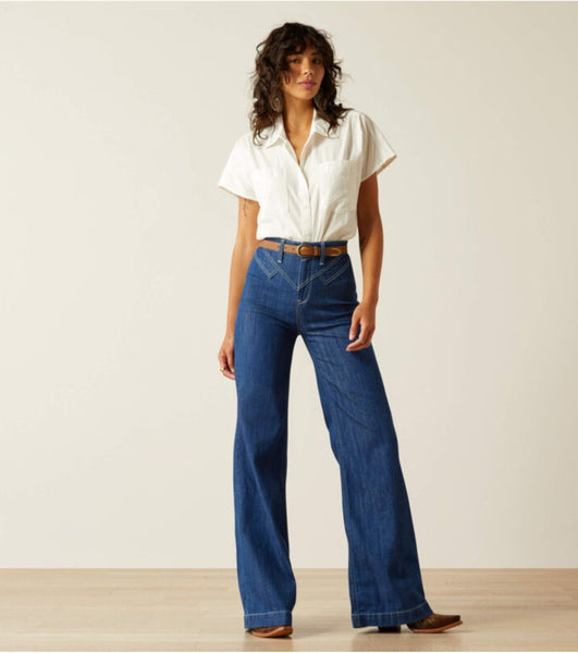 Ariat Ultra High Rise Westie Yoke Wide Leg Jean #6154