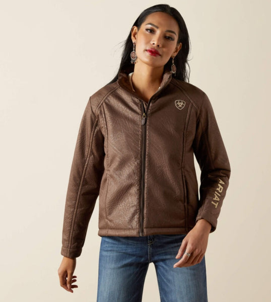 Ariat Logo Softshell Faux Leather Jacket #6285
