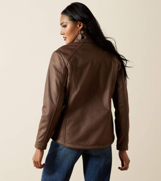 Ariat Logo Softshell Faux Leather Jacket #6285