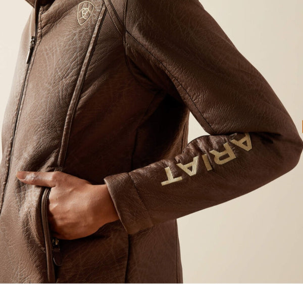 Ariat Logo Softshell Faux Leather Jacket #6285