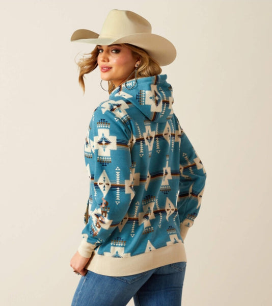 Ariat Agave Southwest Print Logo Hoodie #6296