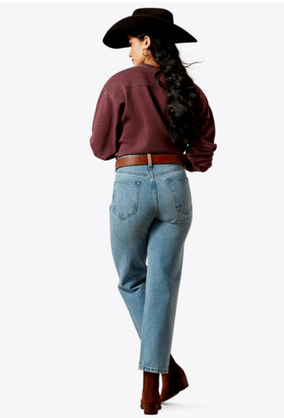 Ariat Ultra High Rise Tomboy Relaxed Straight Cheyenne Yoke Crops #6313