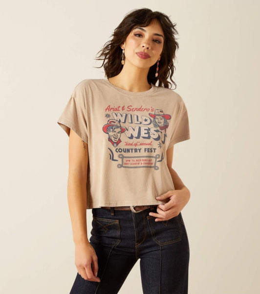 Ariat  X Sendero Wild West Country Fest Crop Tee #6315