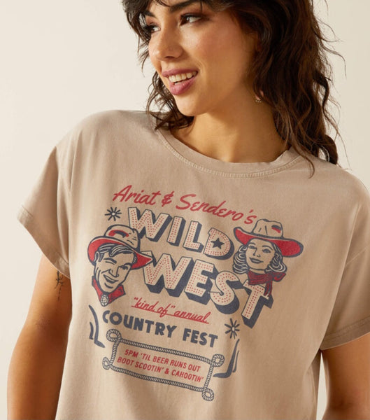 Ariat  X Sendero Wild West Country Fest Crop Tee #6315