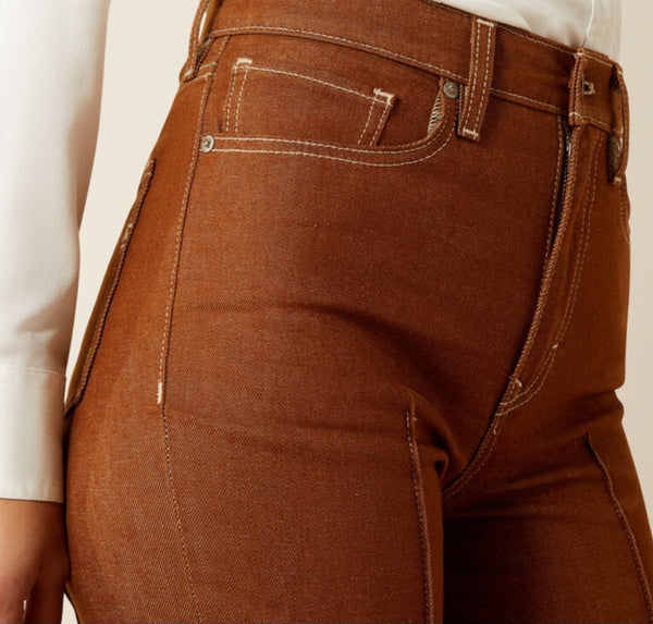 Ariat Ultra High Rise Relaxed Straight Leg Jean in Pecan Brown #6326