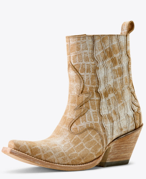 Ariat Jade Distressed Crema Croc Print Boot #6327