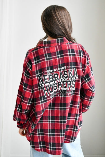 Nebraska Huskers Plaid Flannel #6340