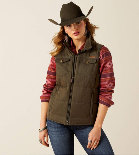 Ariat Grizzly Quilted Vest in Earth #6362