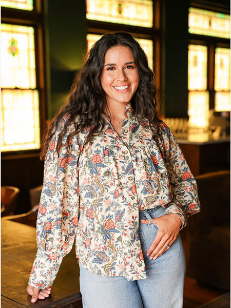 The Jenna Top in Fall Floral #6380