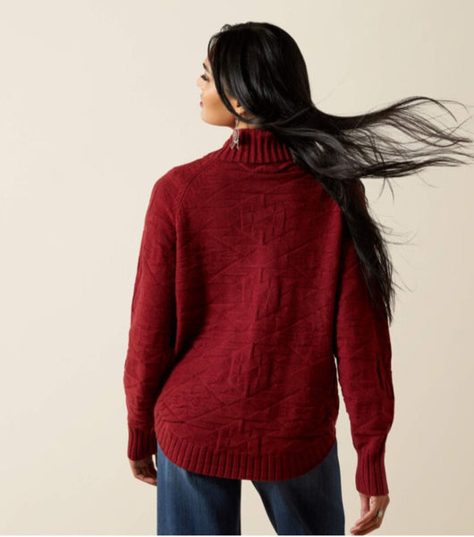 Ariat Ornate Pullover Sweater in Cabernet #6382