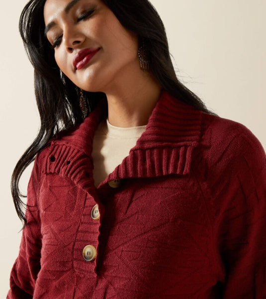 Ariat Ornate Pullover Sweater in Cabernet #6382