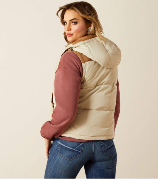 Ariat Frontier Puffer Vest in Oyster Grey #6390