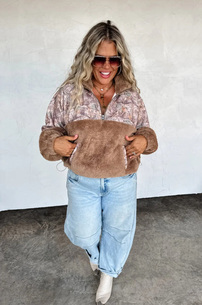 Camo Sherpa Pullover #6406