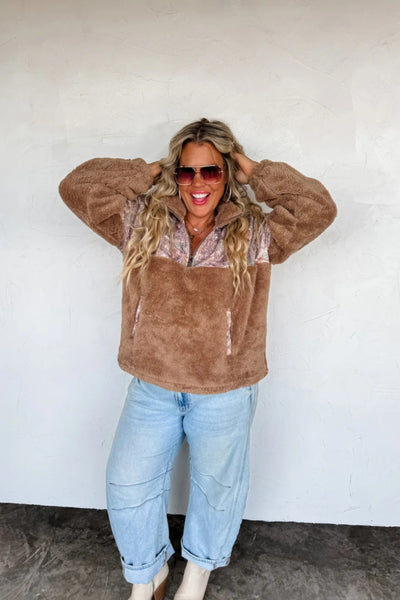 Camo Sherpa Pullover #6406