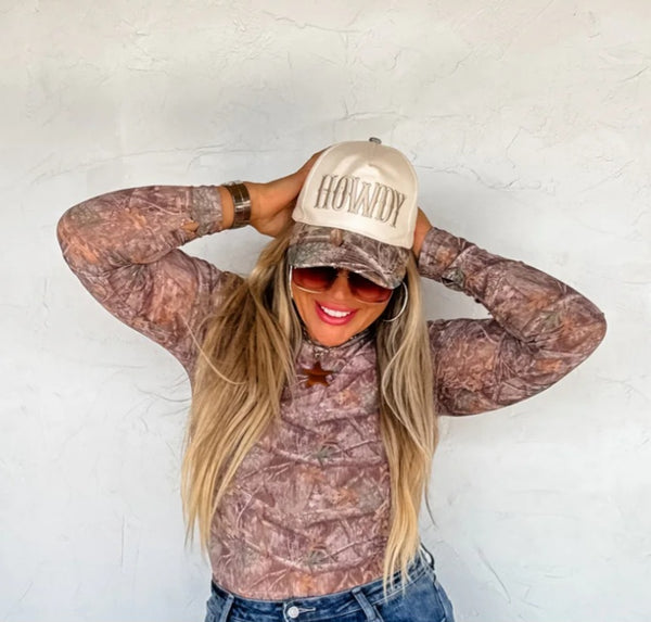 Camo Howdy Cap #6405