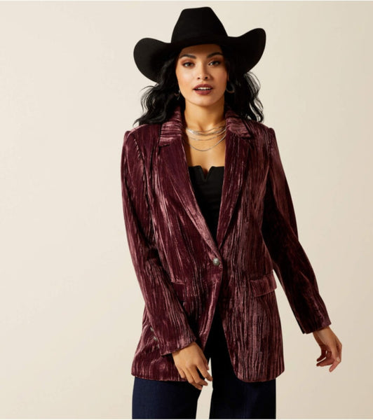 Ariat Aura Velvet Blazer in Port Royale #6417
