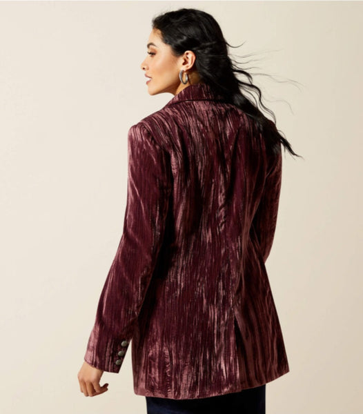 Ariat Aura Velvet Blazer in Port Royale #6417